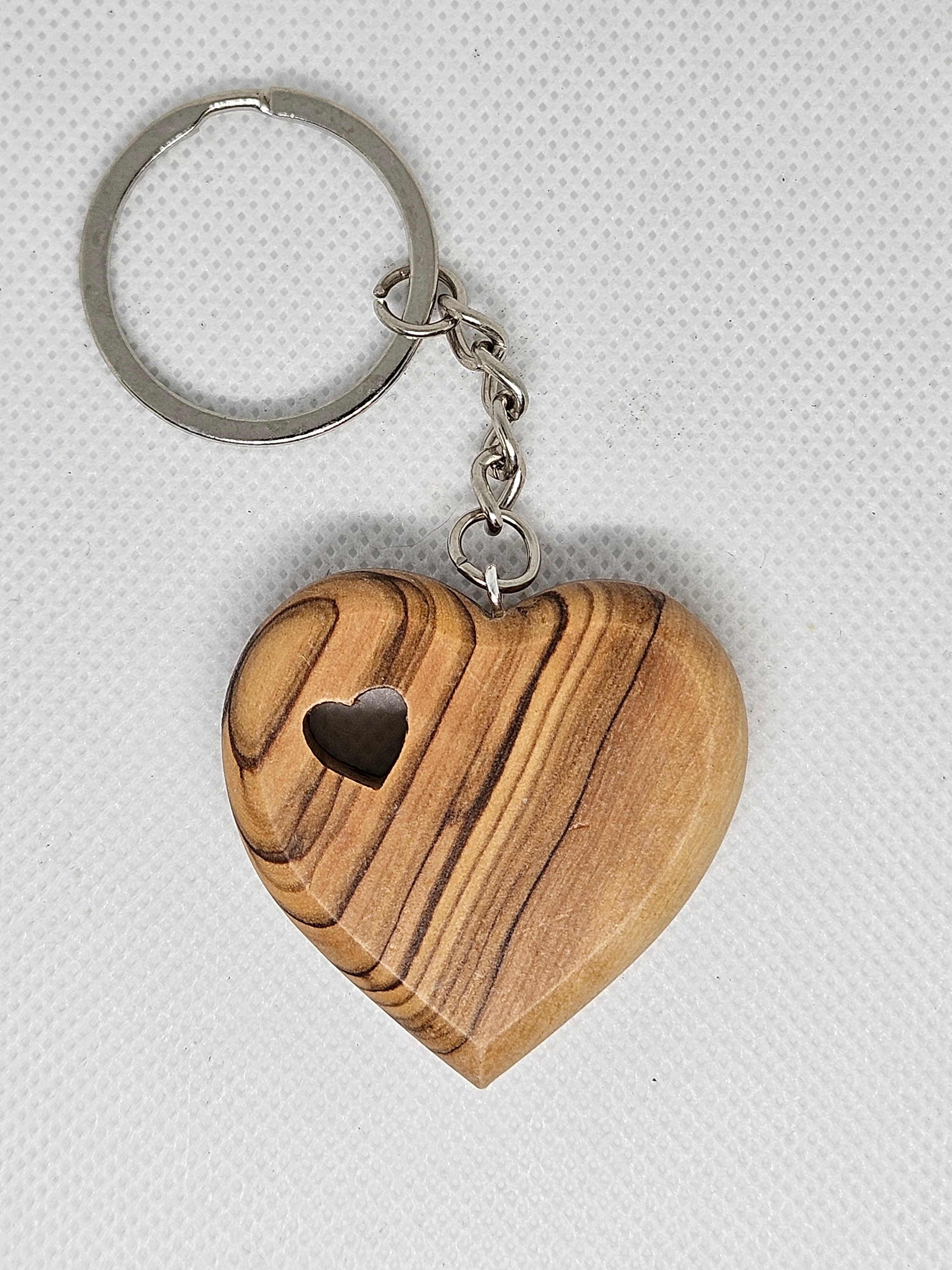 Flat Heart Keyring