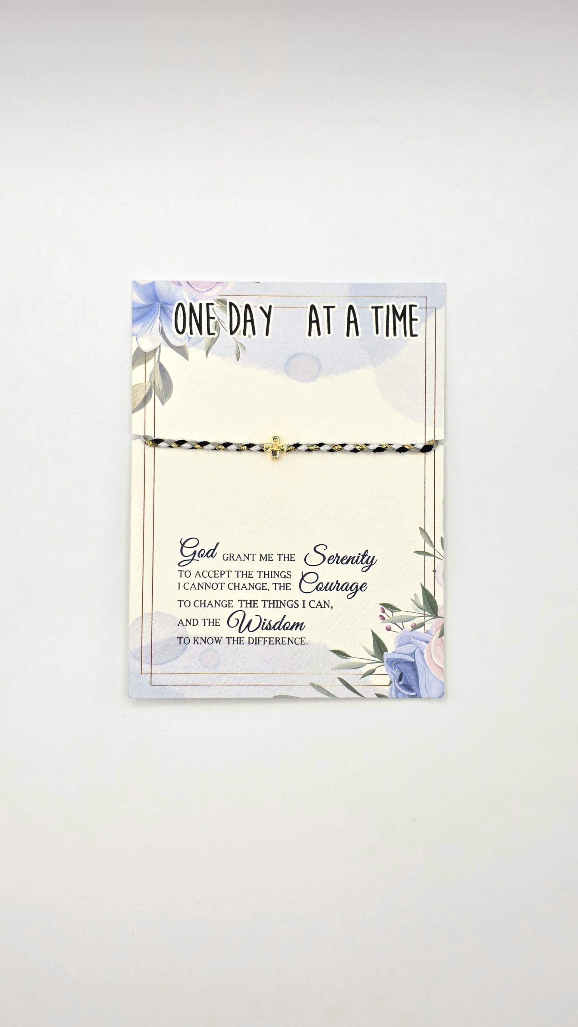 String Bracelet Cross – Black