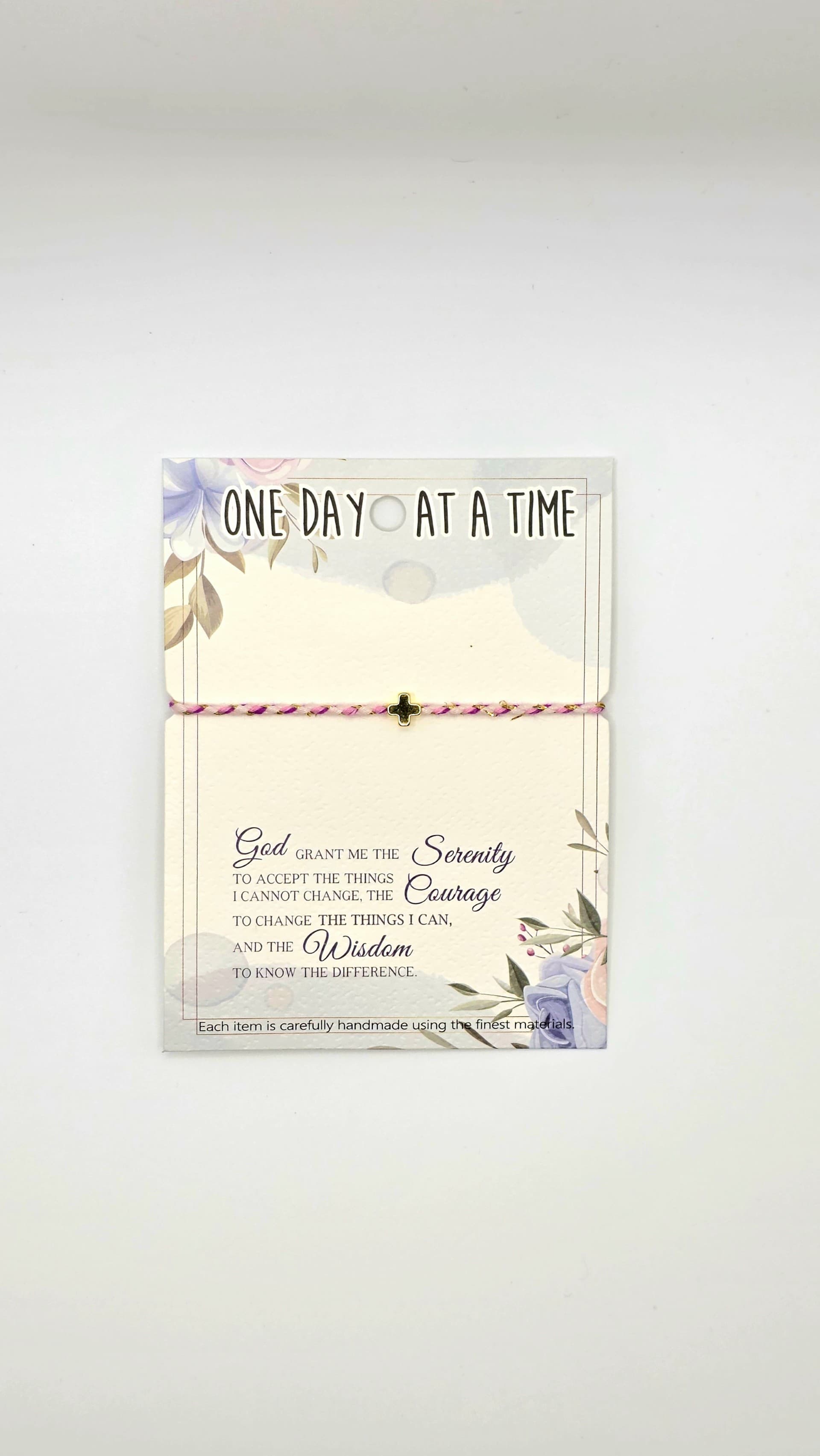 String Bracelet Cross – Pink