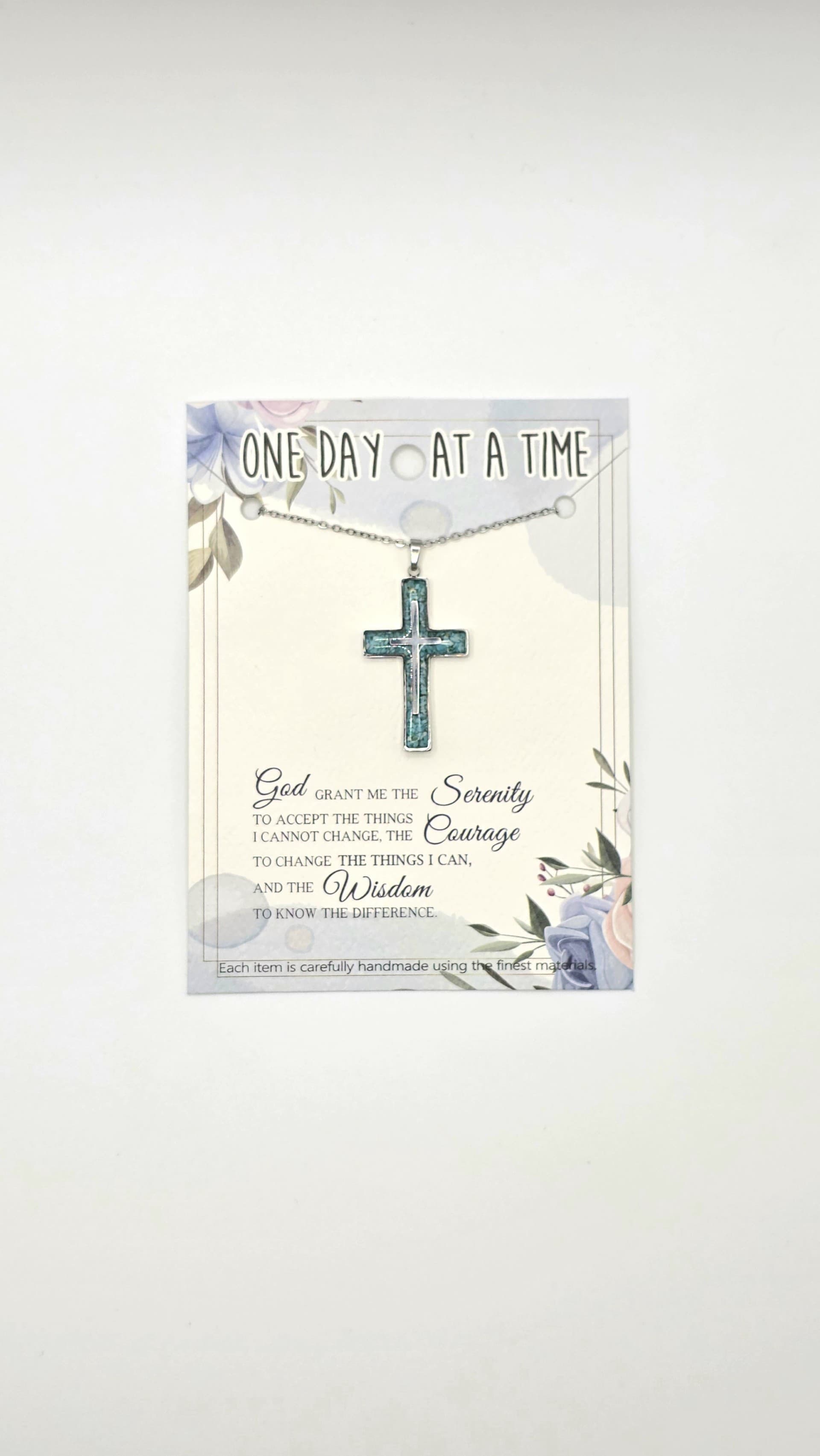 Necklace S/Steel Turquoise – Cross